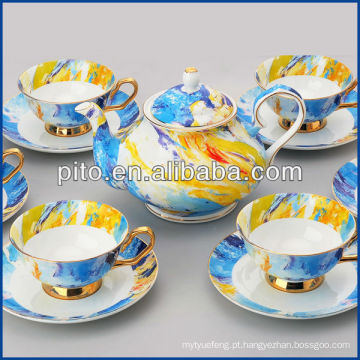 Fábrica de porcelana elegante china de osso conjunto de chá conjunto de chá